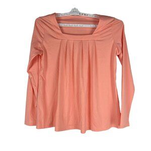 Coral Long-Sleeve Top XL 95% Polyester 5% Spandex Women's